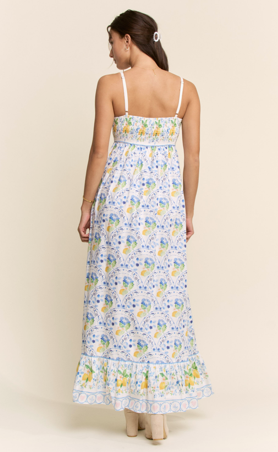 Lemon print Maxi dress