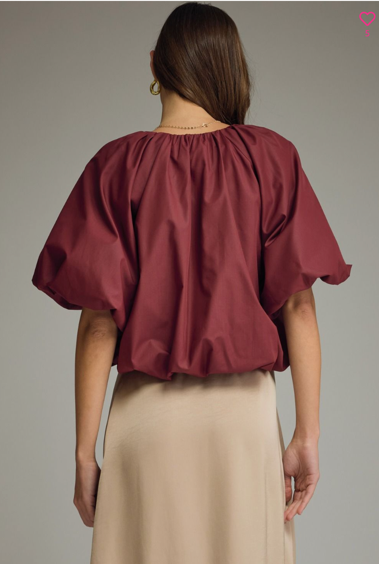 Short Puff Sleeve Top