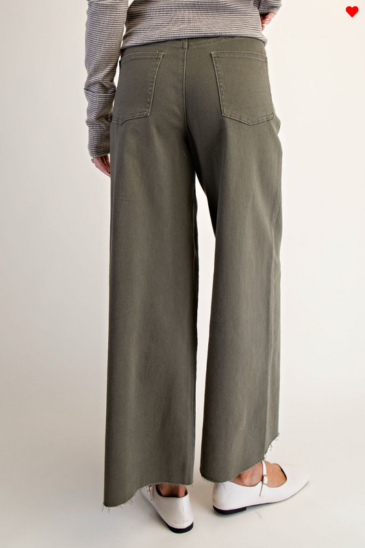 Soft Stretch High-waisted Twill Pants