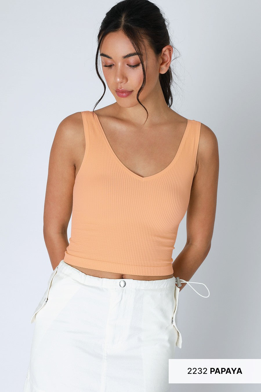 Ribbed Crop Top/Bralette O/S