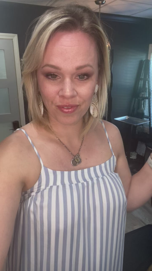Blue Striped Sun Dress
