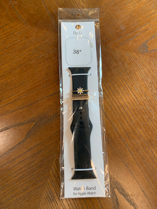 Black daisy watch band