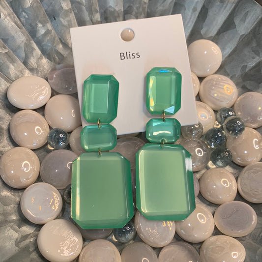 Emerald stone earrings