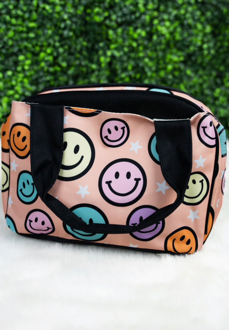 NGIL Put On A Happy Face Insulated Lunch Bag
