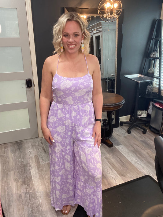 Floral Lavender Jumpsuit