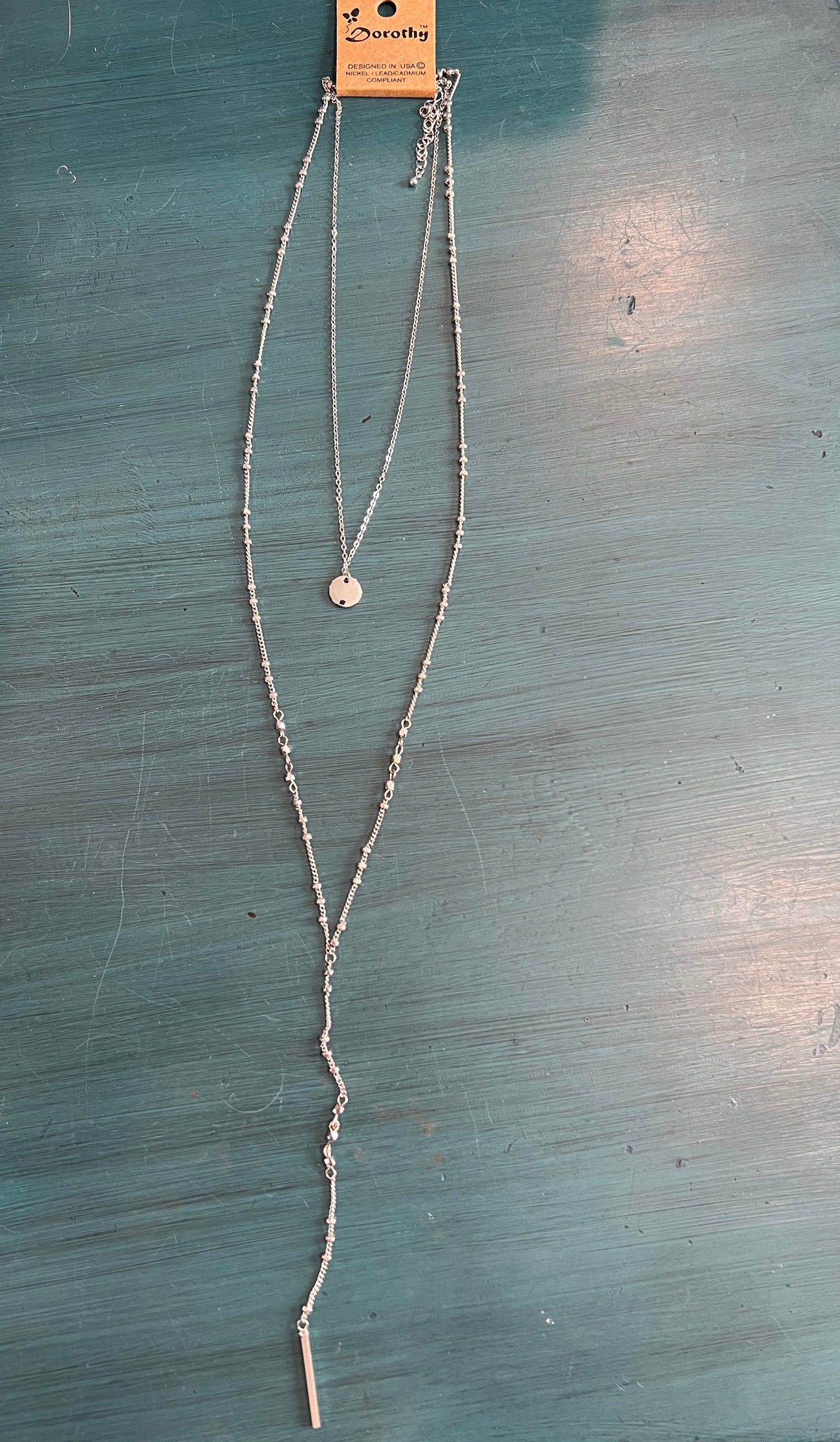 Disc and Bar Layer Necklace