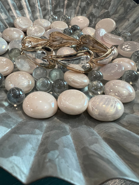 Gold and Silver Heart Bracelet