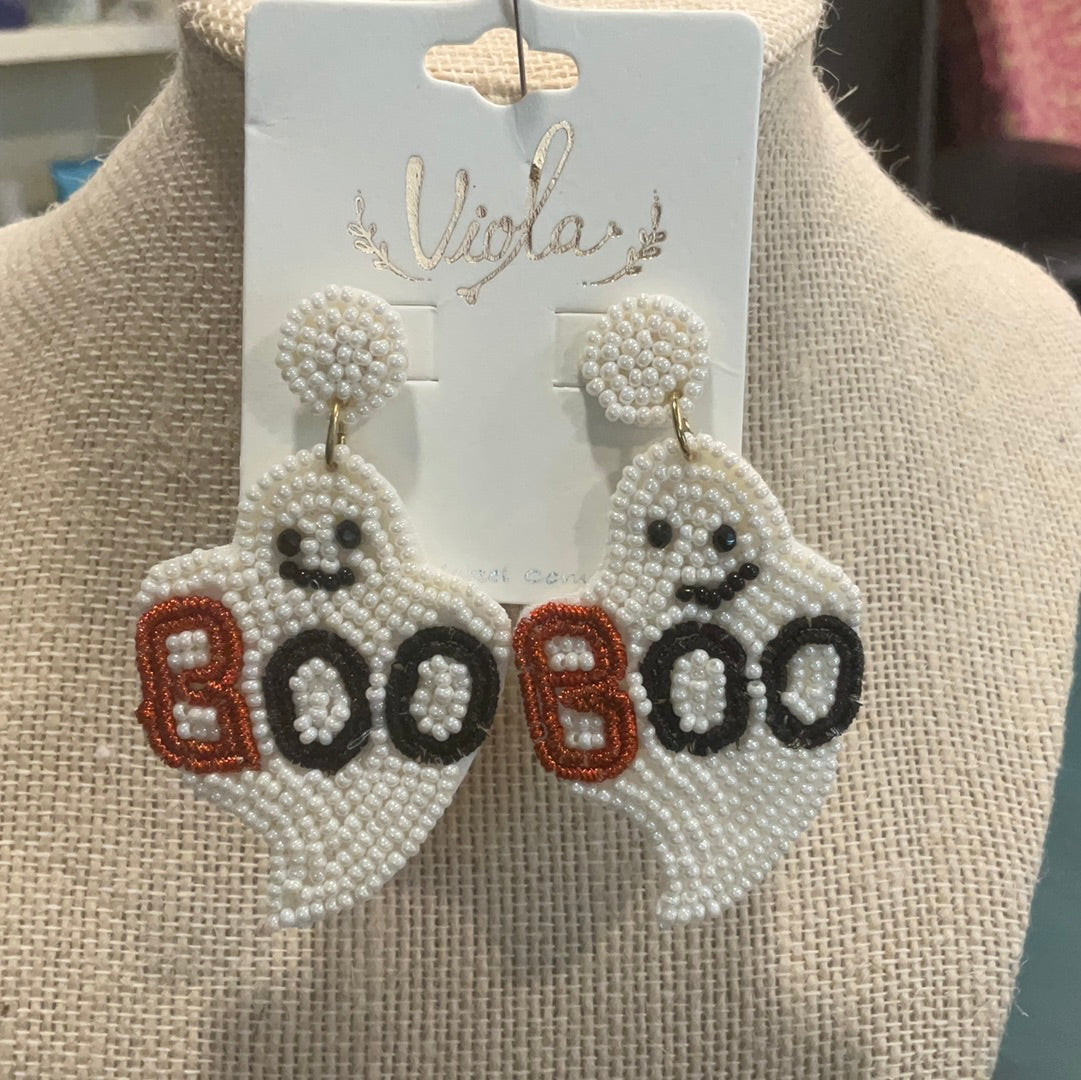 Boo ghost earrings