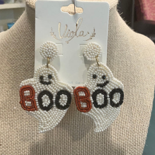 Boo ghost earrings