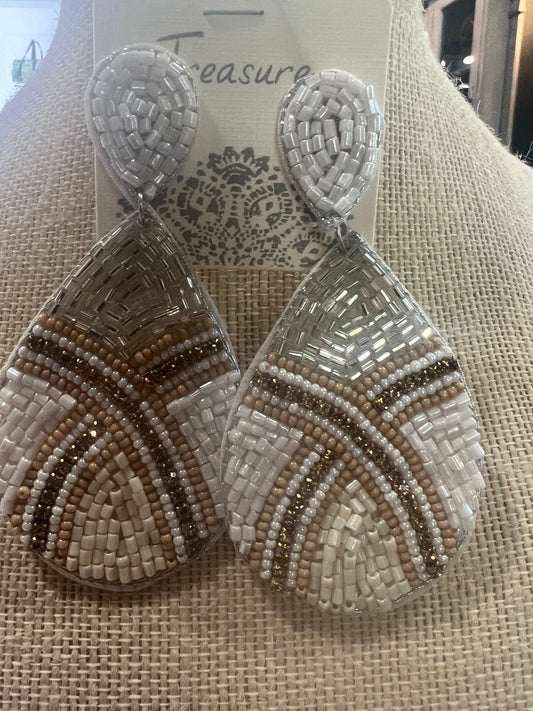 Tear Drop Bead Earrings