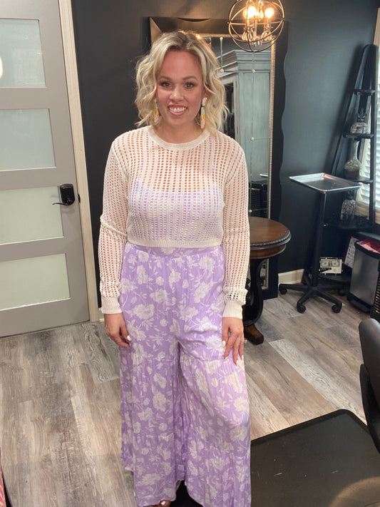 Floral Lavender Jumpsuit