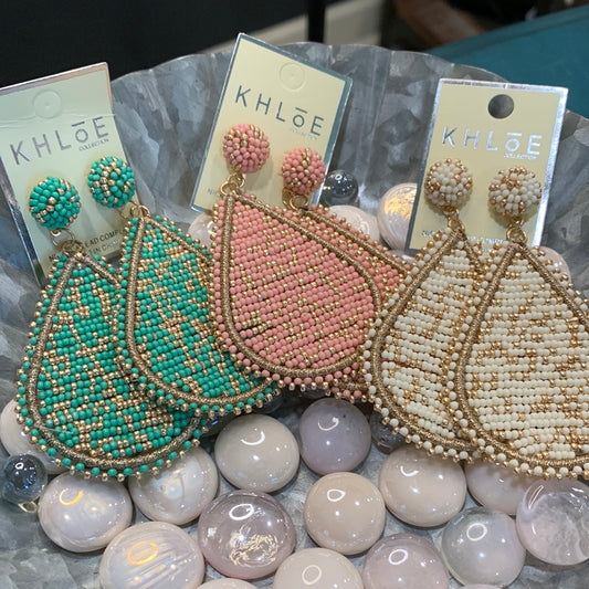 Beaded drop earrings
