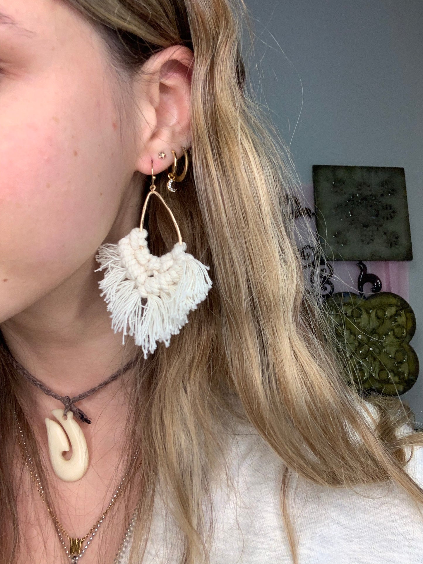 Knitted earrings