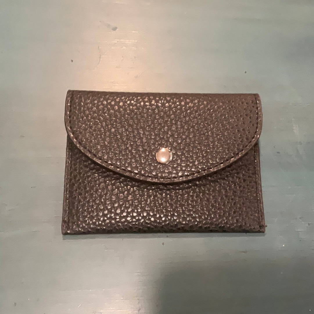 Small Faux Pebble Leather Wallet