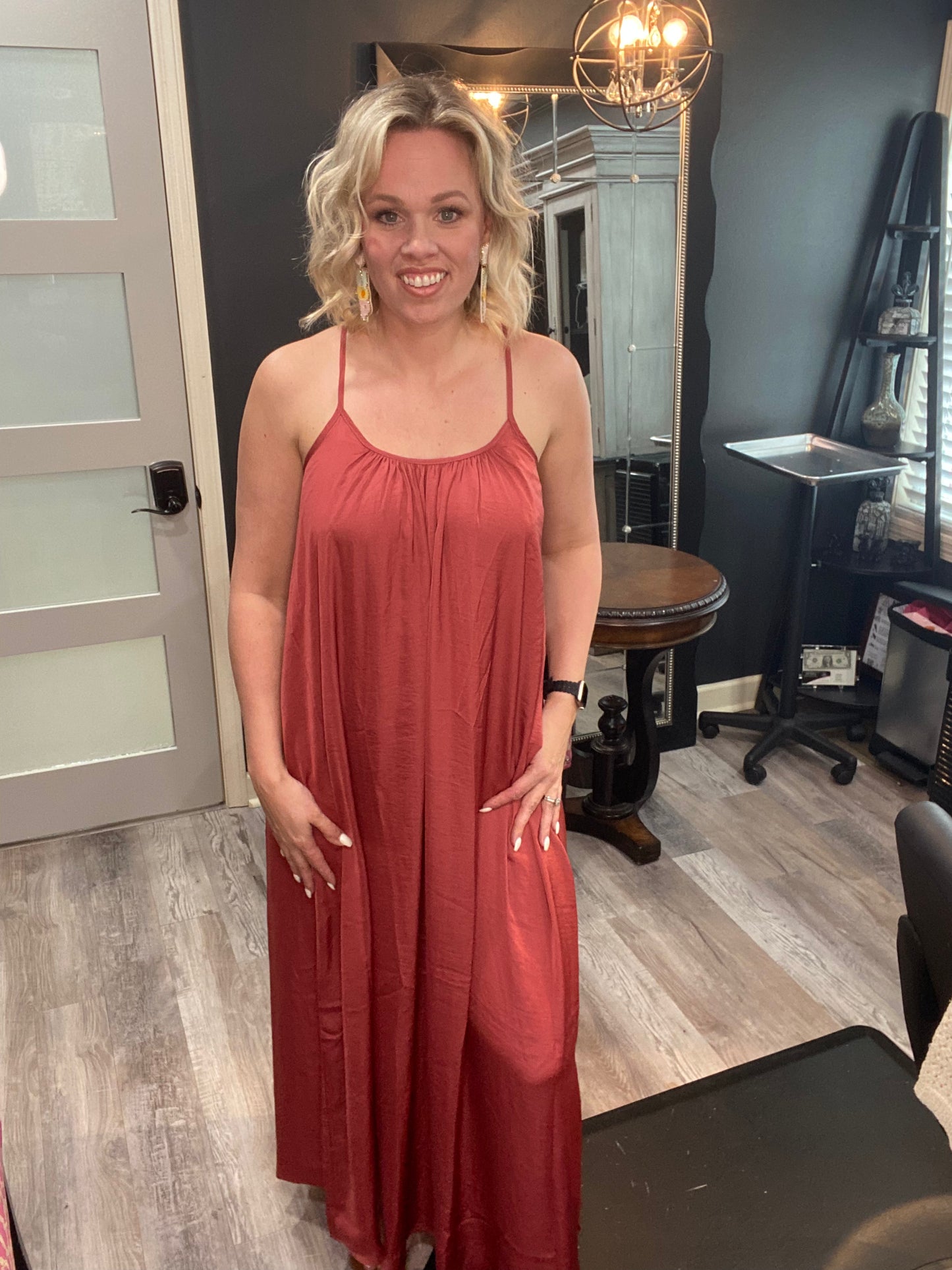 Rose Sleeveless Long Dress