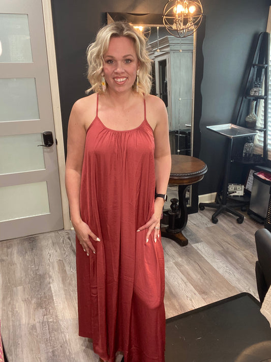 Rose Sleeveless Long Dress