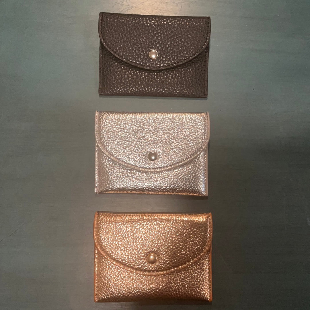 Small Faux Pebble Leather Wallet