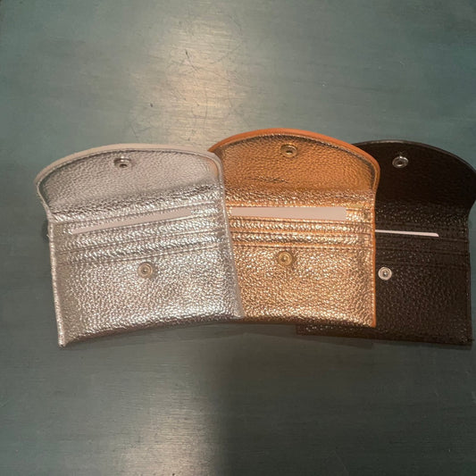 Small Faux Pebble Leather Wallet