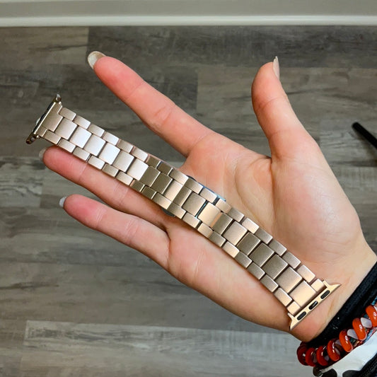 Matte metal watchband
