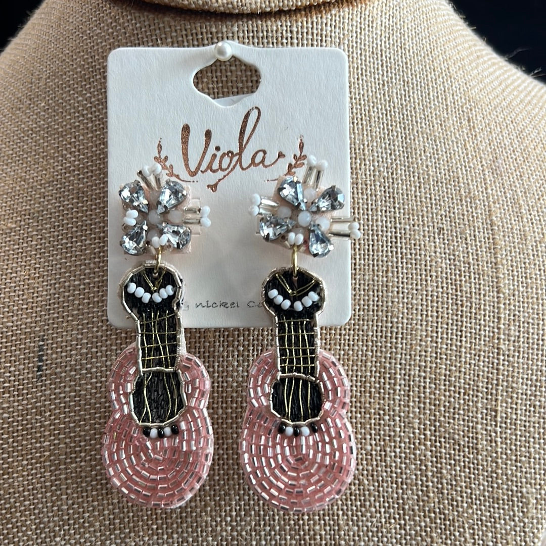 Guitar Bead Earrings