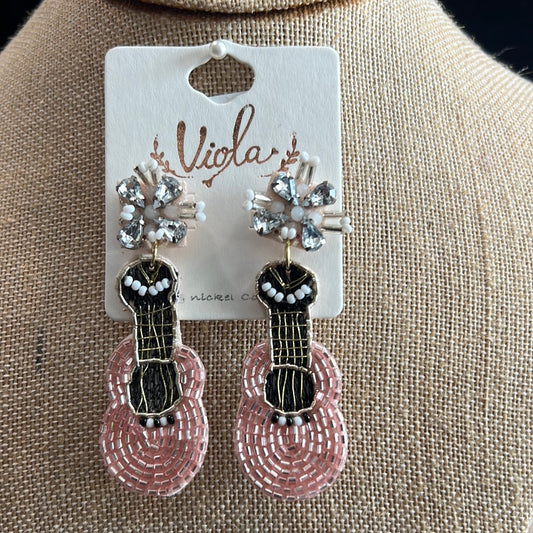 Guitar Bead Earrings