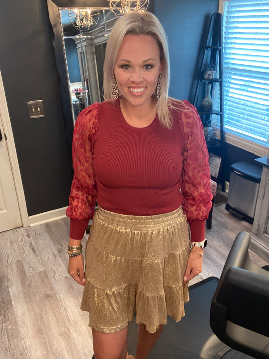 Gold foil skirt
