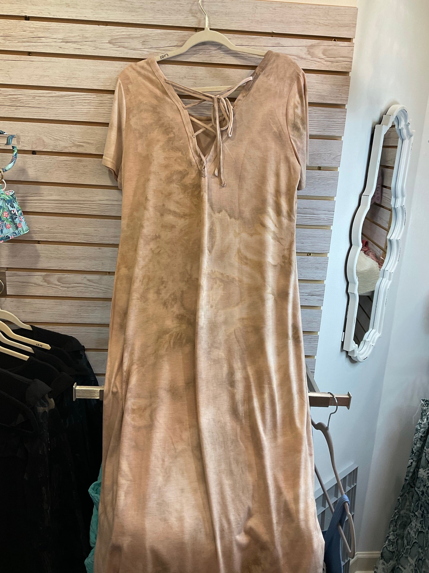 Tie-dyed Lace up maxi