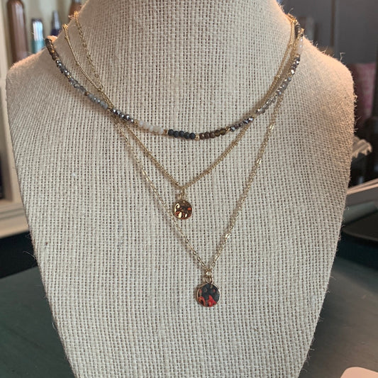 Gold stack necklace