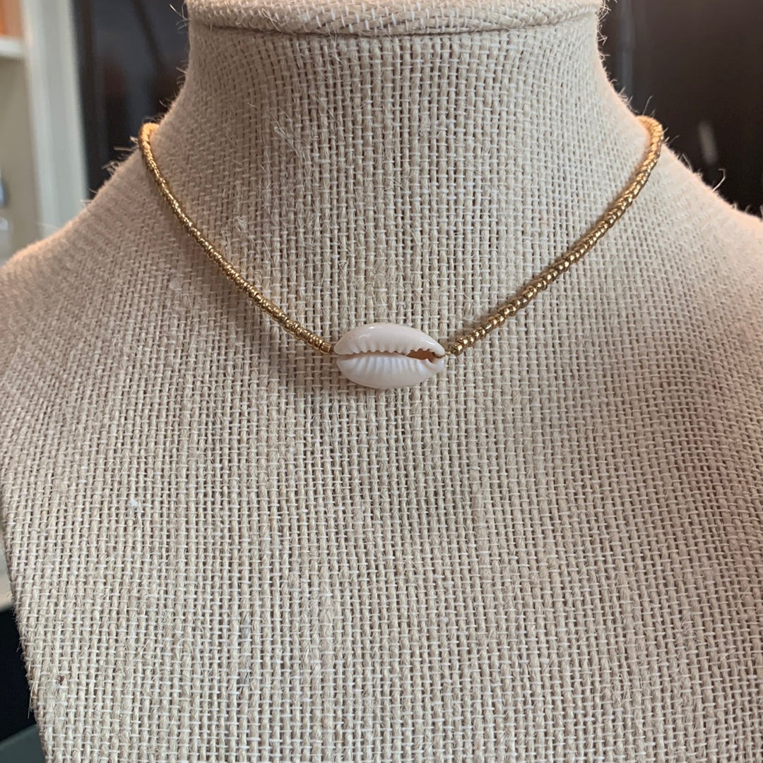 Puka shell choker