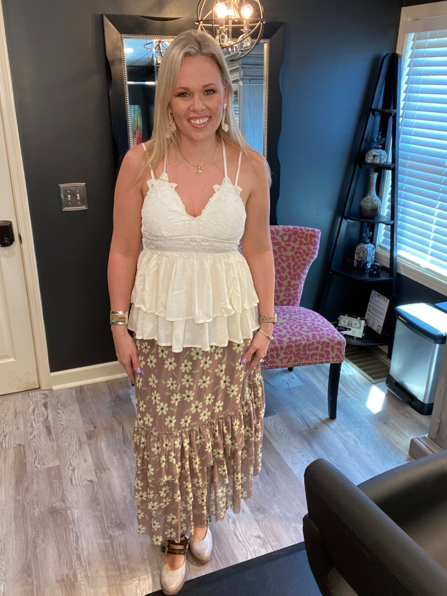 Daisy Mesh Skirt