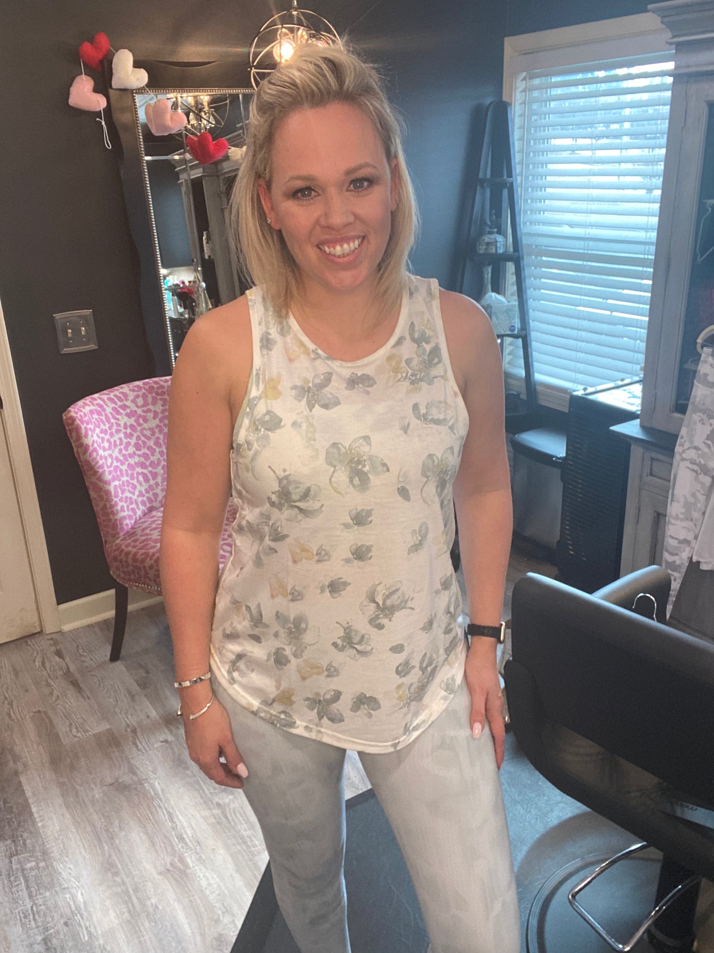 Floral Muscle Top