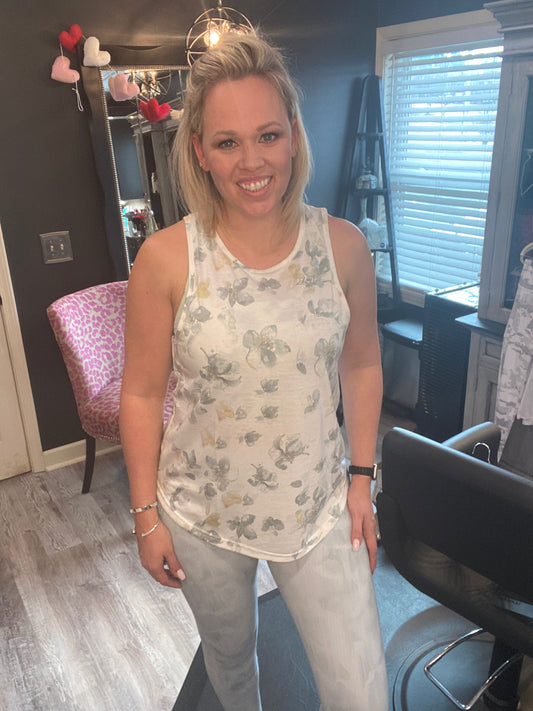 Floral Muscle Top