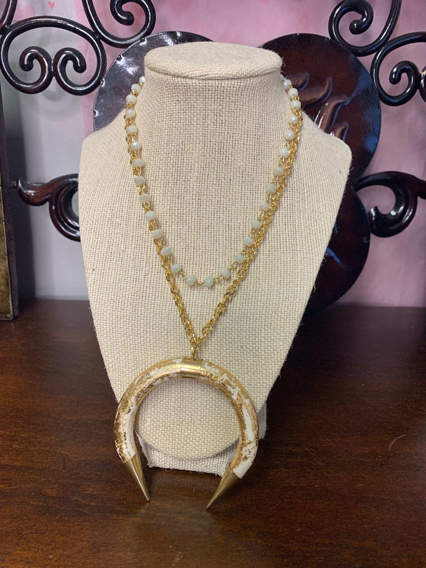 Cow hoof layered necklace