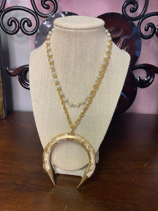 Cow hoof layered necklace