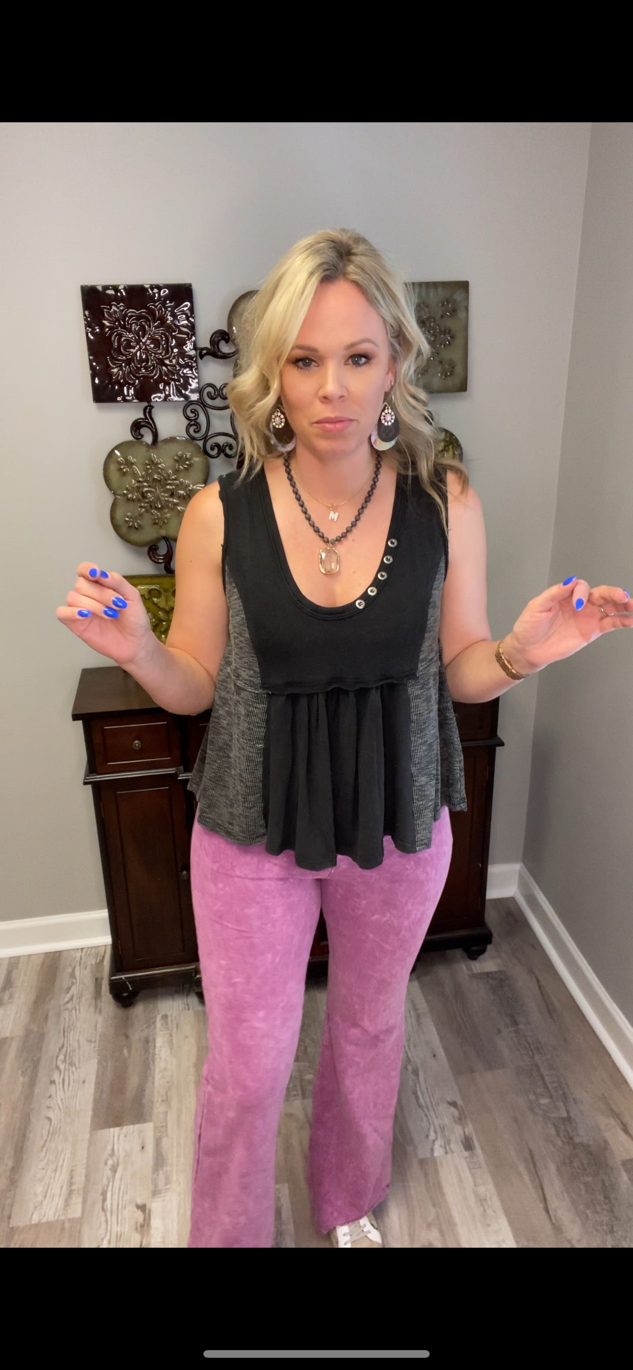 Mineral Wash Bell Pants