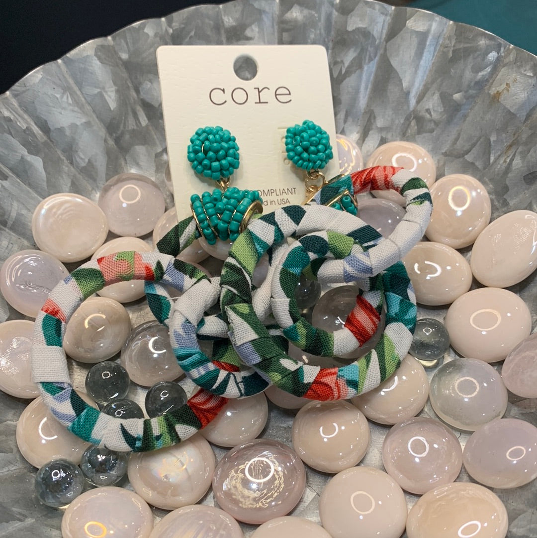 Fabric earrings