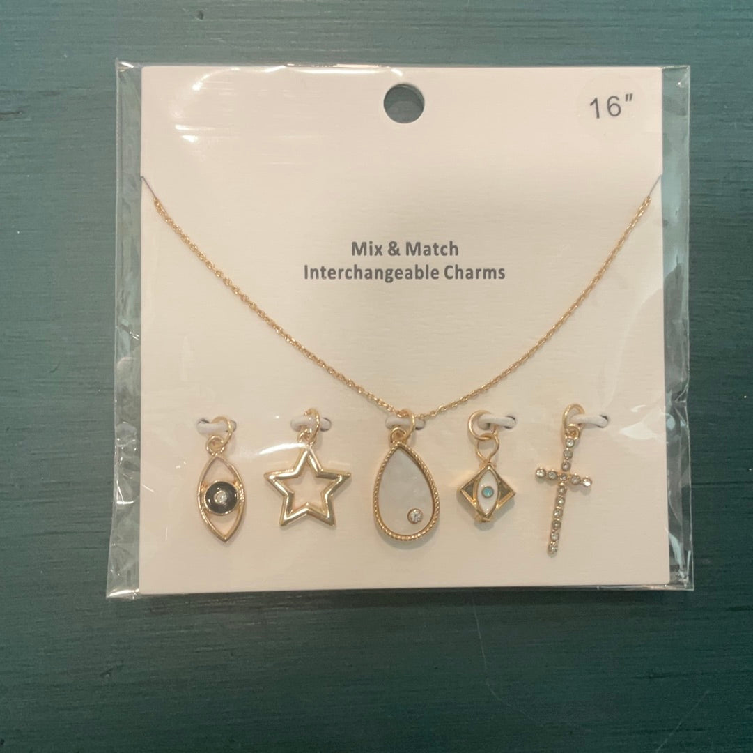 Mix and match charm necklace