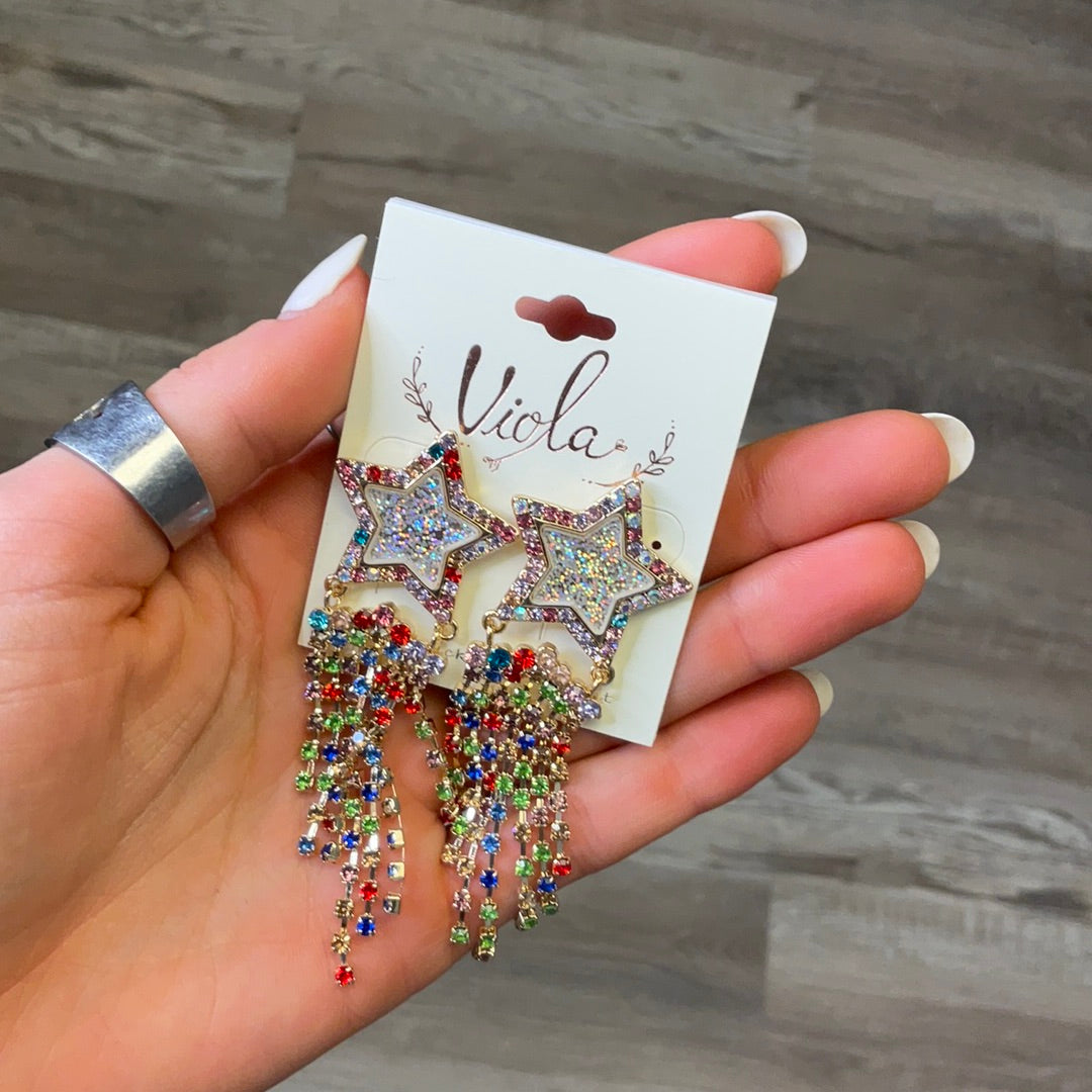 Shooting star earrings