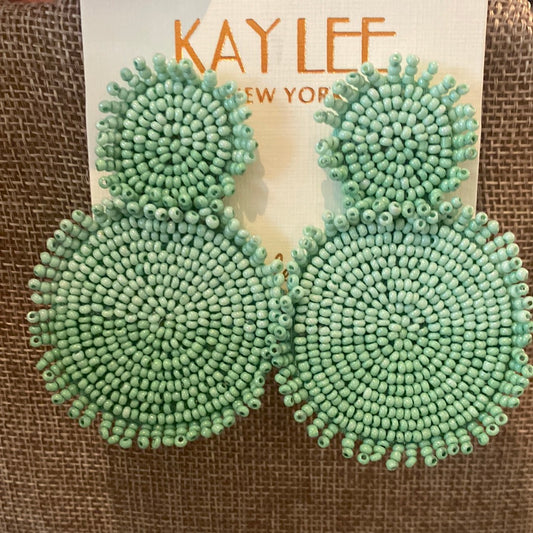 2 Toned Mint Earrings